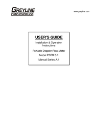 Thumbnail of document Manual - PDFM 5.1 Portable Doppler Flow Meter